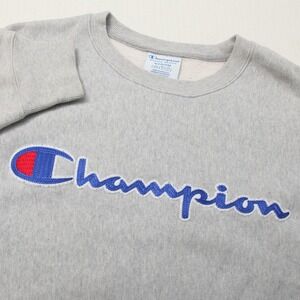 Champion Reverse Weave Sweatshirt Mens Medium Crewneck Pullover Spell Out